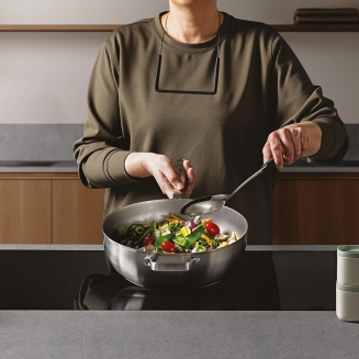 Patelnia stalowa stir-fry z pokrywą BergHOFF Graphite 28 cm - 2