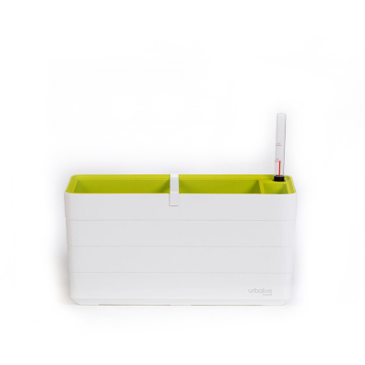 Donica samo-nawadniająca Urbalive Berberis biały 40x20 cm