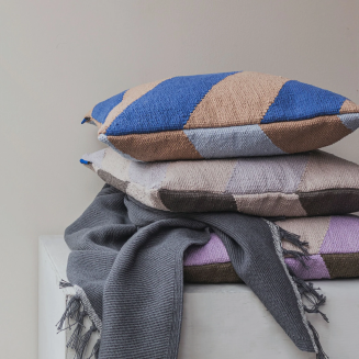 Poszewka na poduszkę Mette Ditmer ACROSS Grey & Sand 50×50 cm - 4