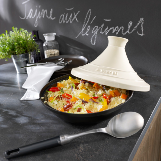 Naczynie do Tagine Staub beżowo-czarny 28 cm - 4