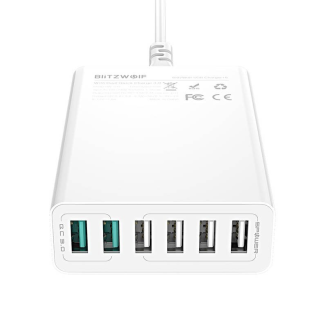  BLITZWOLF BW-S15 60W 6xUSB-A Wall Charger (White) - 2