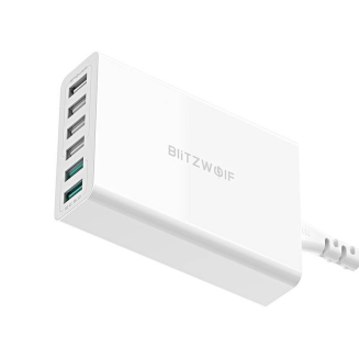  BLITZWOLF BW-S15 60W 6xUSB-A Wall Charger (White) - 5