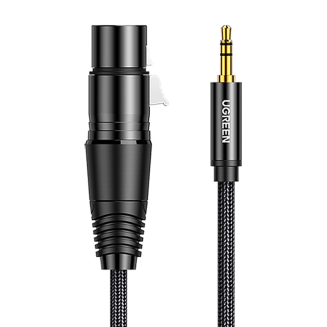  UGREEN AV182 jack 3.5mm-XLR cable 1m (black) - 2