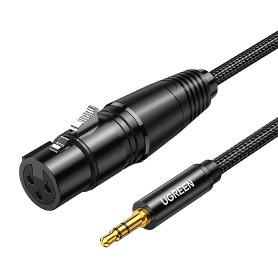  UGREEN AV182 jack 3.5mm-XLR cable 1m (black)