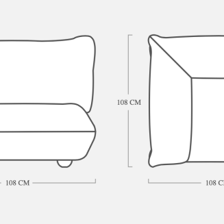 Fotel narożny Fatboy Sumo Corner Seat Mingle Grid Stone - 7