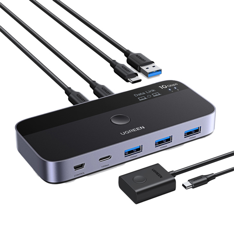  UGREEN CM691 4-Port 2x1 USB-C Switch (Gray)
