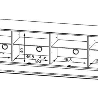Stolik RTV Munari Ravenna 175x50x45cm 6 kolorów - 8