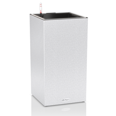 Donica Lechuza Canto Stone 30 LED kolumna biały kwarcowy