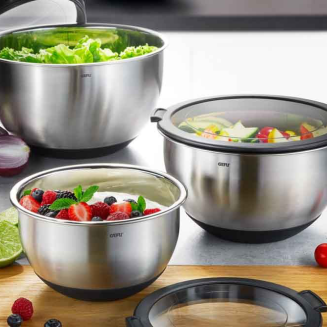  Gefu Muovo steel kitchen bowl with cover, 20 cm - 4