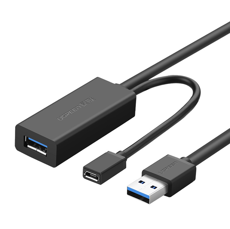  UGREEN US175 USB 3.0 micro USB extension cable 5m (black)