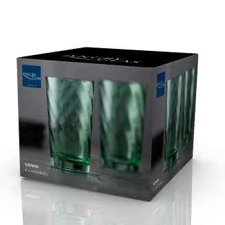Szklanki do wody Lyngby Glass Vienna Green 400 ml - 4 szt. - 4