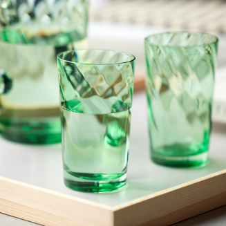 Szklanki do wody Lyngby Glass Vienna Green 400 ml - 4 szt. - 5