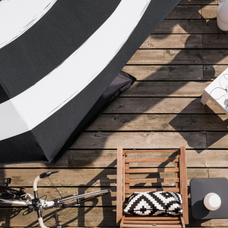 Parasol słoneczny Fatboy Stripesol Anthracite ø 350 cm - 2