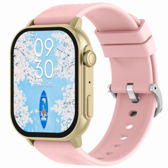 Smartwatch Gravity GT15-7 Różowy Pasek Silikonowy + Złota Bransoleta - 3