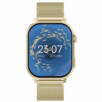 Smartwatch Gravity GT15-7 Różowy Pasek Silikonowy + Złota Bransoleta - 4