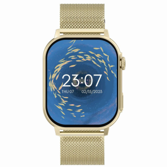 Smartwatch Gravity GT15-7 Różowy Pasek Silikonowy + Złota Bransoleta - 4