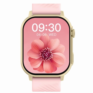 Smartwatch Gravity GT15-7 Różowy Pasek Silikonowy + Złota Bransoleta - 5