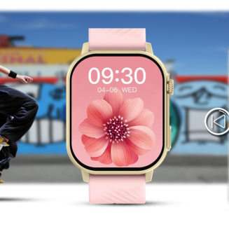 Smartwatch Gravity GT15-7 Różowy Pasek Silikonowy + Złota Bransoleta - 17