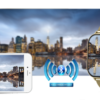 Smartwatch Gravity GT15-7 Różowy Pasek Silikonowy + Złota Bransoleta - 20