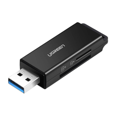  UGREEN CM104 USB 3.0 SD/microSD Card Reader (Black)