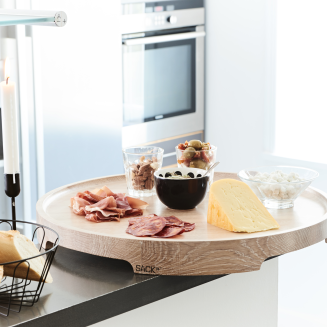 Taca do puf SACKit Serving Tray white stained oak	 - 5