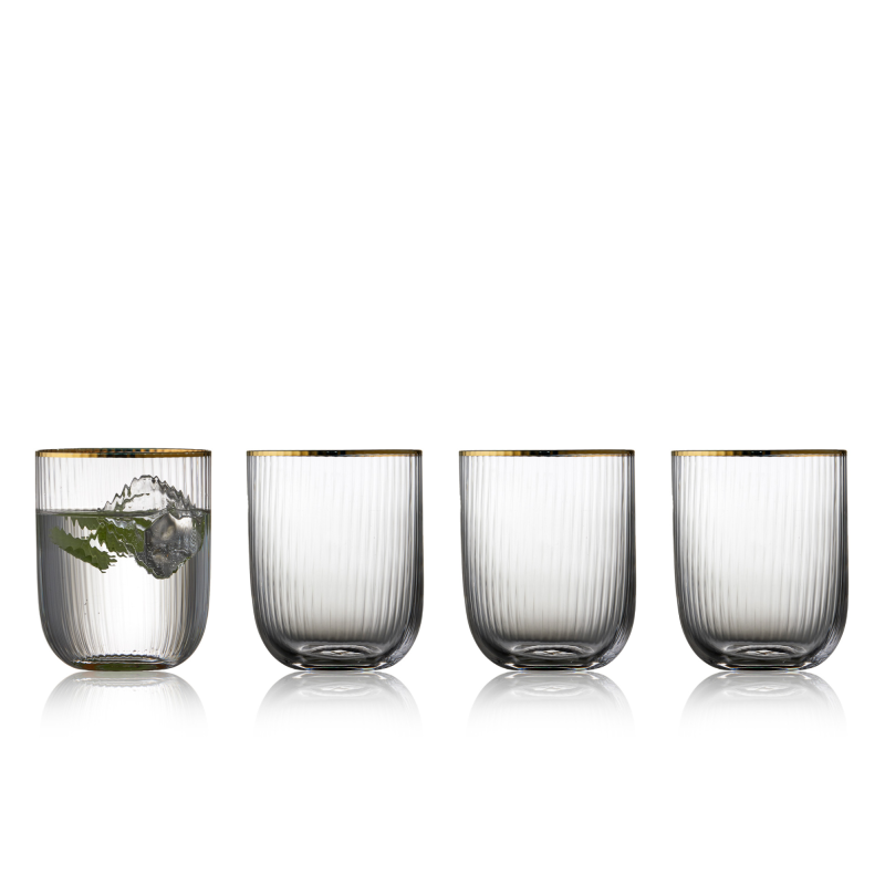 Szklanki do wody Lyngby Glas Palermo Gold 4 szt.