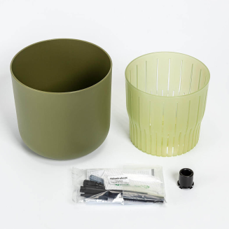 PLASTIA TOLITA AIR Donica samonawadniająca okrągła 16 cm zielony - 3