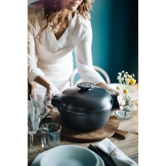Garnek ceramiczny na indukcję Emile Henry Delight 2 l czarny - 7