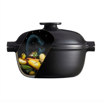 Garnek ceramiczny na indukcję Emile Henry Delight 2 l czarny - 13