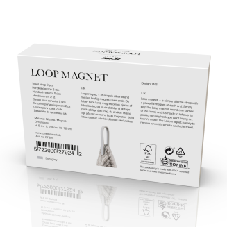 Haczyki magnetyczne na ścierkę Zone Denmark Loop Soft Grey 2 szt. | BESTSELLER - 4