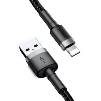 Kabel BASEUS Cafule USB-A-Lightning 1m (szaro-czarny) - 2