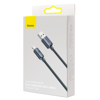 Kabel BASEUS Crystal Shine USB-A-Lightning 2m (czarny) - 5