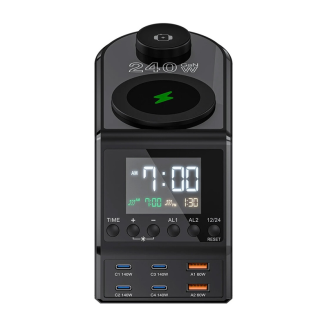 Budzik BLITZWOLF BW-FW10 z ładowarką 240W 2xUSB-A 4xUSB-C - 2
