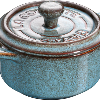 Staub Mini Cocotte Okrągły, 4 szt. - 200 ml, Antyczny turkusowy - 2