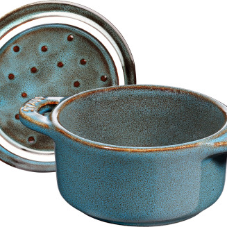 Staub Mini Cocotte Okrągły, 4 szt. - 200 ml, Antyczny turkusowy - 4