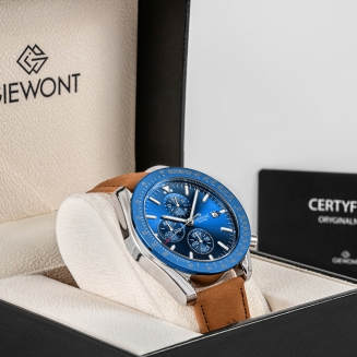 Zegarek Męski Giewont Chronograph Sapphire Brązowo Niebieski GW8720-A2 - 7
