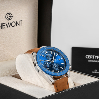 Zegarek Męski Giewont Chronograph Sapphire Brązowo Niebieski GW8720-A2 - 7