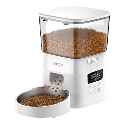 Rojeco 2L Pet Feeder Button Version (White)
