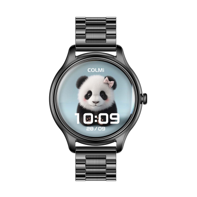 Smart Watch COLMI L28 (czarny + czarny stalowy pasek)
