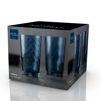 Szklanki do wody Lyngby Glass Vienna Blue 400 ml - 4 szt. - 3