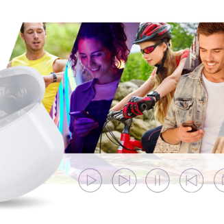 Słuchawki bezprzewodowe GIEWONT RealSound PRO ANC ENC GWS800-2 Białe - 12