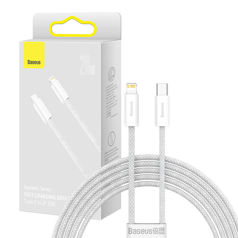 Kabel BASEUS Dynamic Series USB-C-Lightning 2m 20W (biały)