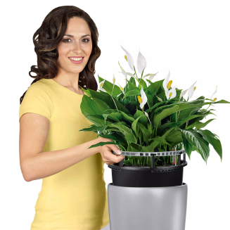 Donica Lechuza Rondo Premium 32 | 40 czerwony połysk - 3