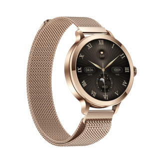 Smartwatch Damski VELTORI VT340-1 Złota Bransoleta + Różowy Pasek Silikonowy - 5