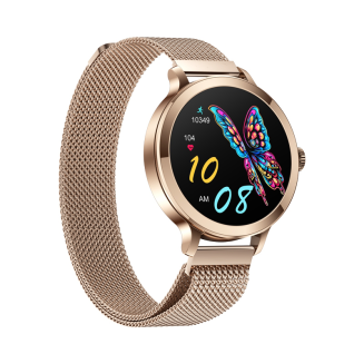 Smartwatch Damski VELTORI VT340-1 Złota Bransoleta + Różowy Pasek Silikonowy - 6