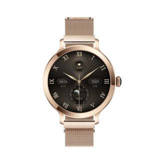 Smartwatch Damski VELTORI VT340-1 Złota Bransoleta + Różowy Pasek Silikonowy - 10