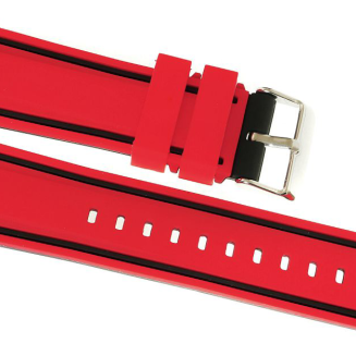 Pasek silikonowy CZERWONO-CZARNY U14-20-3 - 4