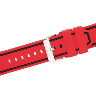 Pasek silikonowy CZERWONO-CZARNY U14-20-3 - 3