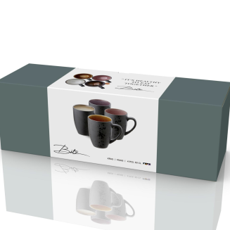Zestaw 4 kubków z uchem Bitz Galaxy Black Mix light 300 ml - 2