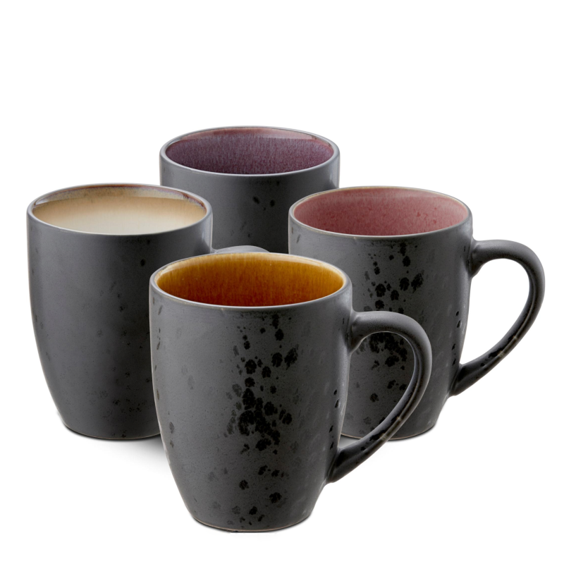 Set of cups with handle 4 pcs. Bitz Black light 300 ml